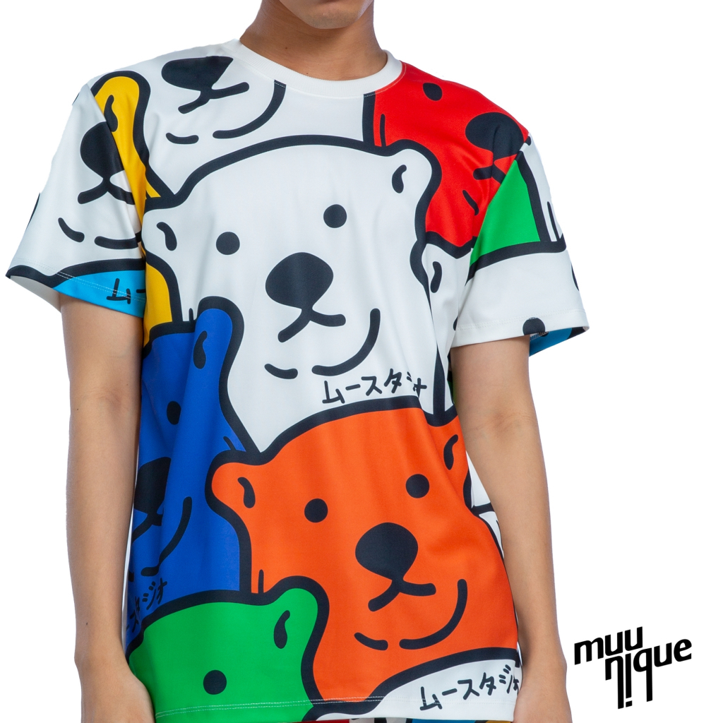 MUUNIQUE JP.T-shirt เสื้อยืด รุ่น Colour Bear JP-266