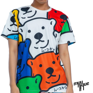 MUUNIQUE JP.T-shirt เสื้อยืด รุ่น Colour Bear JP-266