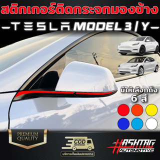 (คุ้มยิ่งกว่าคุ้ม)สติกเกอร์ติดกระจกมองข้าง TESLA Model 3 / Y 6 สี 6สไตล์