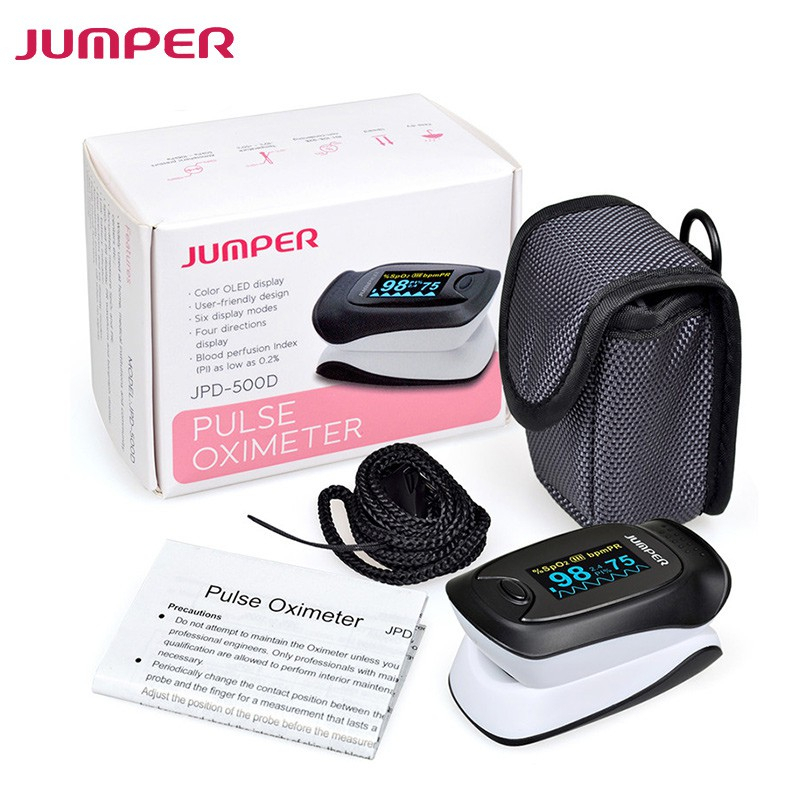 เครื่องวัดระดับออกซิเจนในเลือด Pulse Oximeter jumper รุ่น jpd 500D