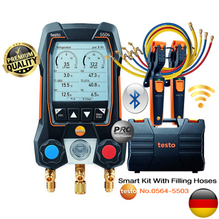 Testo Manifold Gauge เกจวัดแบบดิจิตอล Testo 550s Smart Kit With Filling Hoses สำหรับงาน HVAC (Bluetooth) Wireles