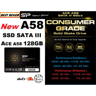 Silicon Power SSD 3D NAND SLC A58 Performance Boost SATA III 2.5 128GB