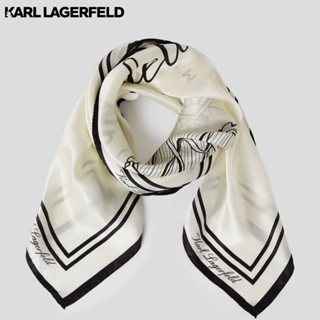 KARL LAGERFELD - HOTEL KARL SILK SCARF 231W3306 ผ้าพันคอ