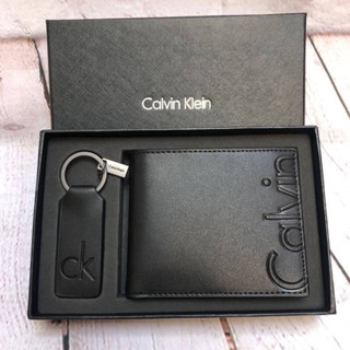 Cal//vin Klein Leather wallet with Key Fob Set Code:B6D200466 แบรนด์แท้ 100% งาน Outlet