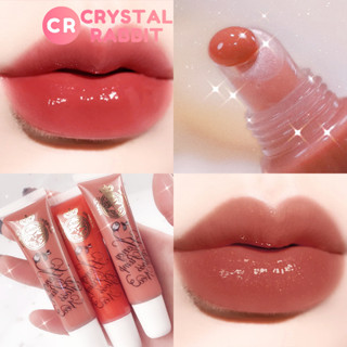 CRYSTAL RABBIT ลิควิดลิปกลอส ลิควิดลิปกลอส ลิปบาล์มสำหรับริมฝีปากอวบอิ่มอย่างเป็นธรรมชาติ