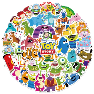 พร้อมส่ง ของแท้100% ทอย สตอรี่ toystory sticker สติกเกอร์กันน้ำรูปแบบที่แตกต่างกัน, 50ชิ้น toy story