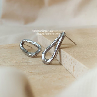 FAV TINARI 108 stainless silver earrings ต่างหู ต่างหูสแตนเลส ต่างหูเงิน ต่างหูผู้ชาย y2k