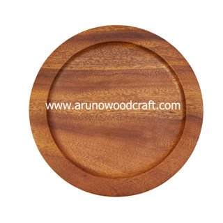 จานข้าวไม้จามจุรี DIA 8" l Acacia Wood Rice Plate DIA 8"