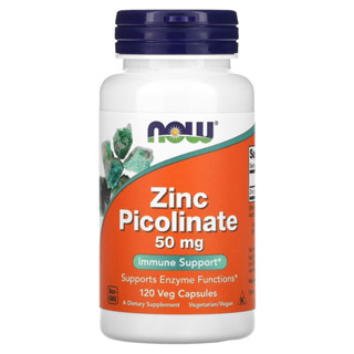 ซิงค์พิโคลิเนต Now Foods Zinc Picolinate 50 mg, 120 Veg Capsules