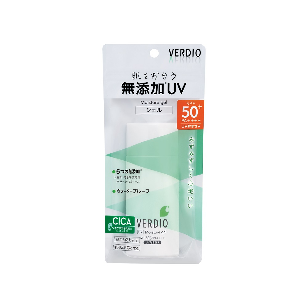 VERDIO UV MOISTURE GEL N SPF50+ PA++++ 80 g / เจลกันแดด ผิวบอบบาง กันน้ำและล้างออกง่ายด้วยสบู่