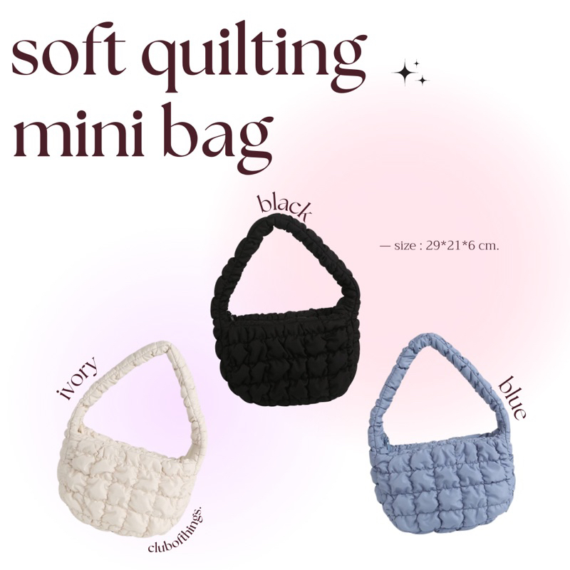 ꔛ pre-order ꔛ shoopen soft quilting bag mini 4 สี