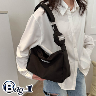 bag(BAG1854) กระเป๋าสะพายข้างFASHION ผ้าไนล่อน (แถมที่ห้อยใส่เหรียญ)