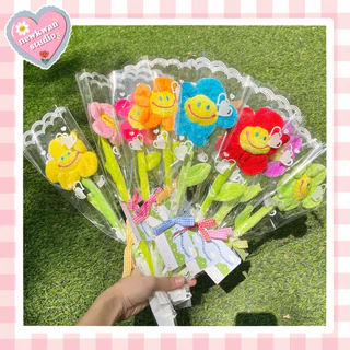 🇹🇭 ดอกไม้รับปริญญา ปัจฉิม 💐🫧 ช่อดอกไม้ตุ๊กตาห่อซองใสพิมพ์ลายผูกโบว์ 💌🌷By Newkwan Studio