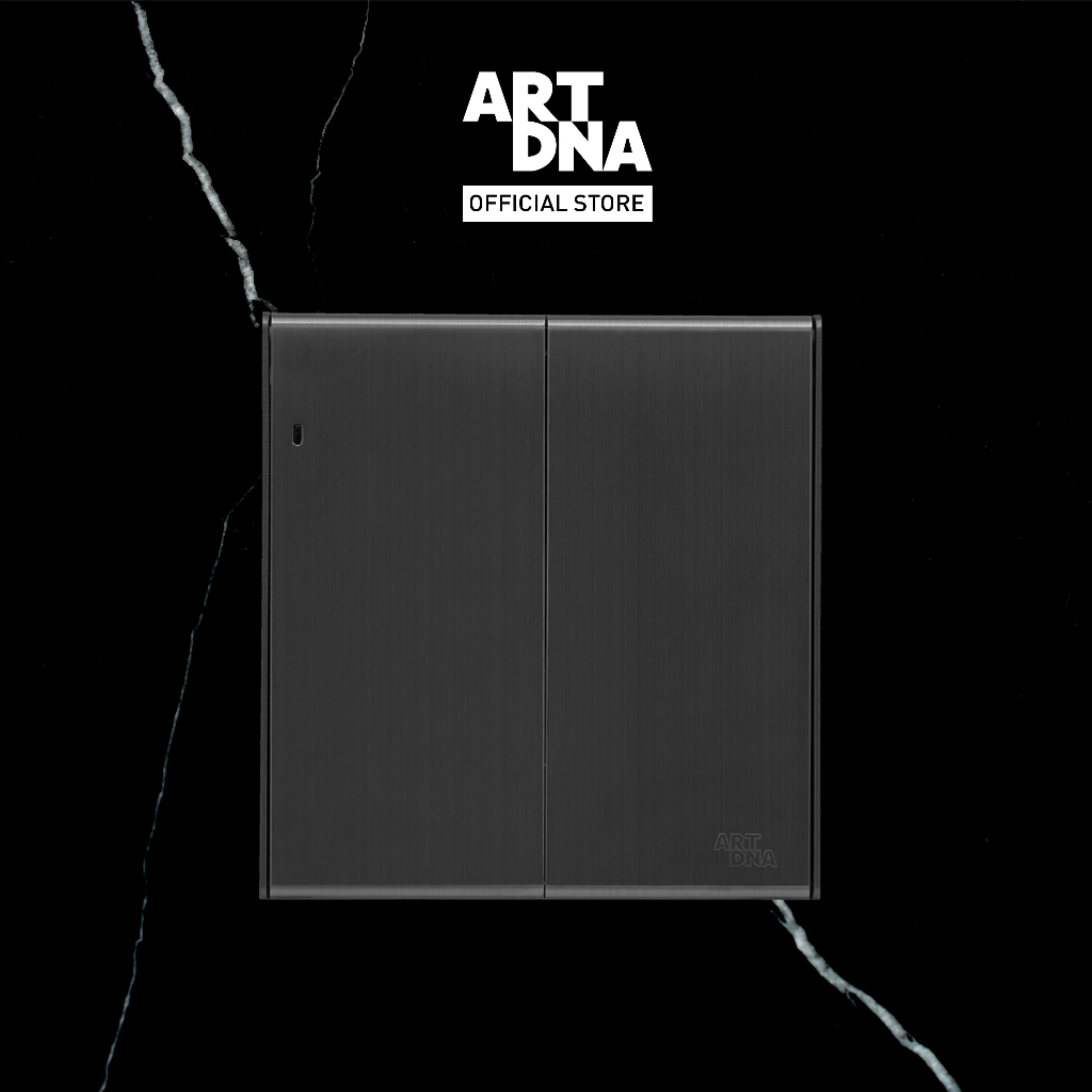ART DNA Switch V23 Series Switch LED 2 Gang สี Brush Grey & Brush Brown Design Switch สวิตซ์ไฟโมเดิร์น สวิตซ์ไฟสวยๆ