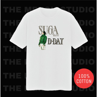 เสื้อยืด  BTS SUGA Agust D D-Day เสื้อยืดผ้า Cotton 100%