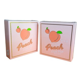 แป้งพัฟ Cavier Pretty Peach Gluta Plus Powder. 15 g.