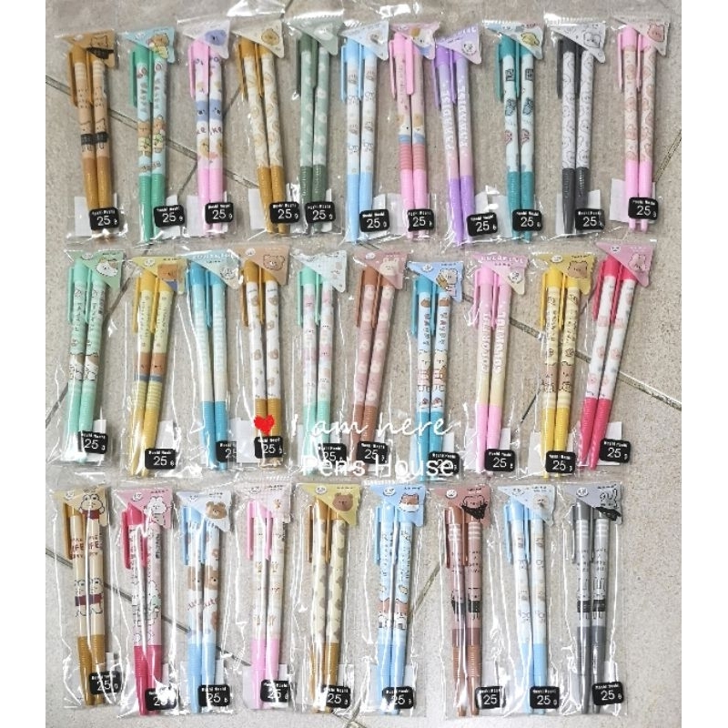 (10ด้าม)ปากกาลูกลื่น​ 0.38​ Moshi​ ​Moshi​ ​ลายการ์ตูน