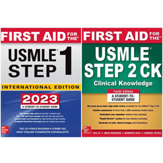 [ชุดหนังสือ 2 เล่ม] First Aid For The USMLE STEP 1 &amp; 2 2022 International Edition Case Cases Q&amp;A ศรว. 2023 textbook book