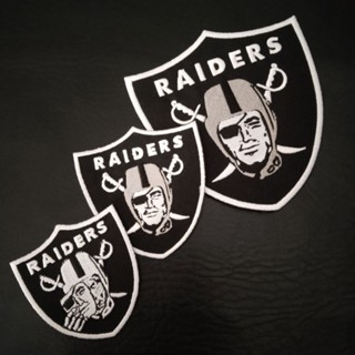 RAIDERS ตัวรีดติดเสื้อ อาร์มติดเสื้อ งานปัก งานdiyมี3ไซส์