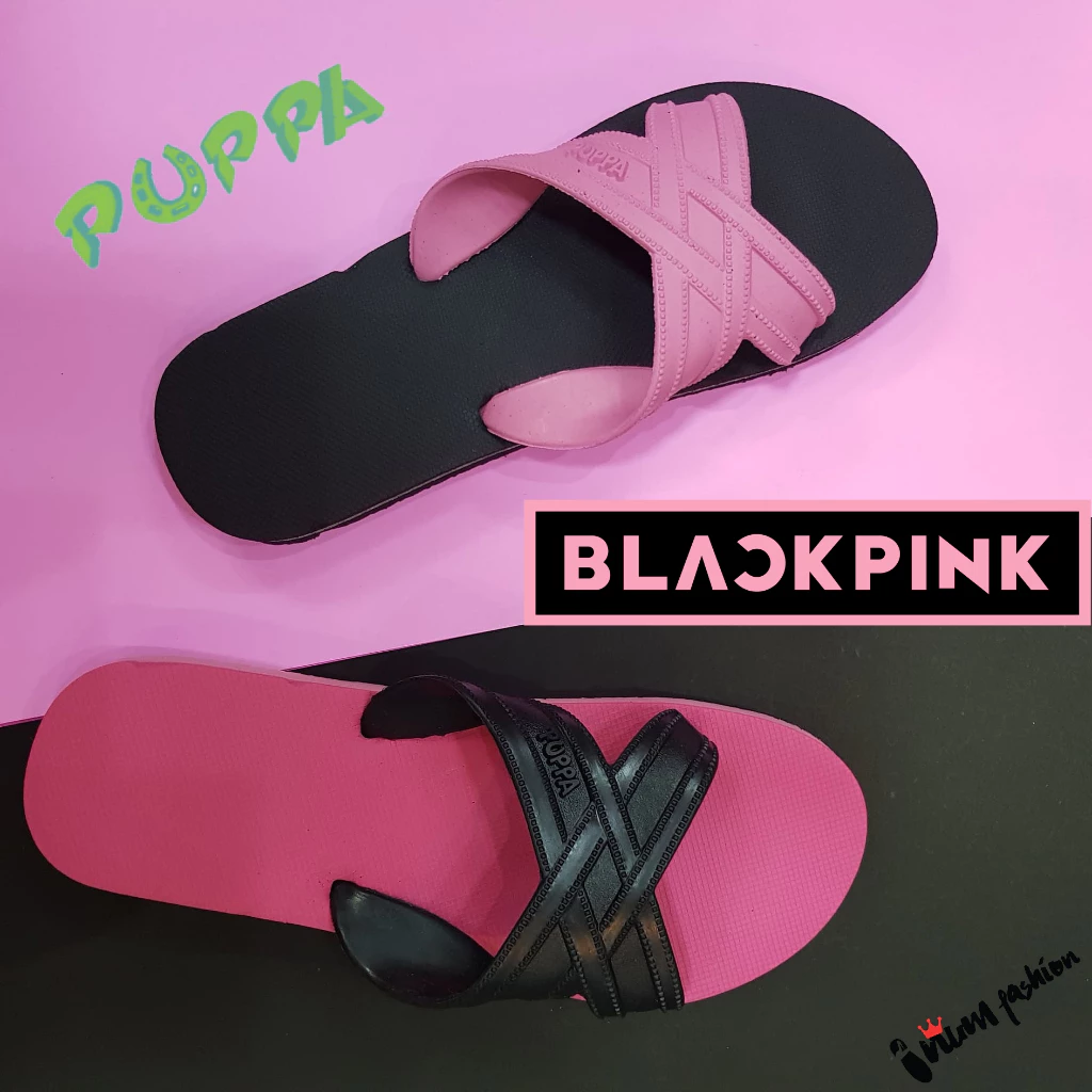 NFshoes🔥ถูกสุด Puppa ปุ๊บป้า สีใหม่ Blackpink รองเท้าแตะ ‼ คละแบบจากตัวเลือกลูกค้า🎉 แตะฟองน้ำ แท้ 100%