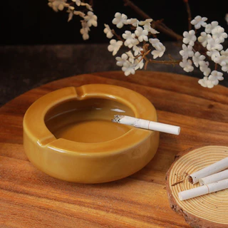 Ashtray ที่เขี่ยบุหรี่เซรามิคทรงกลมสำหรับทิ้งบุหรี่