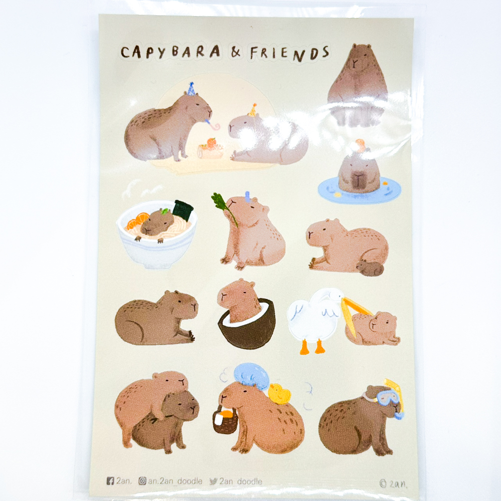 สติ๊กเกอร์ Capybara [2an]