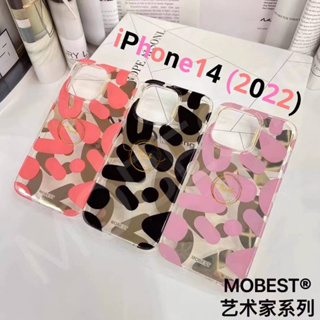 Mobest New!!! เคสหลังใส ขอบใส งานพิมพ์ลาย iPhone14 Series