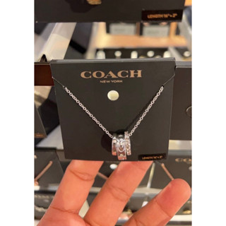 พร้อมส่ง แท้ 🇺🇸💯% New Coach สร้อยคอ Signature Rondell Necklace (CI902) Silver สีเงิน