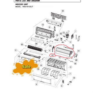 อะไหล่ของแท้/แผงรังผุ้งแอร์ฮิตาชิ/PMRAS-VX13CET*R16/HITACHI/รุ่น RAC-VX13CJT