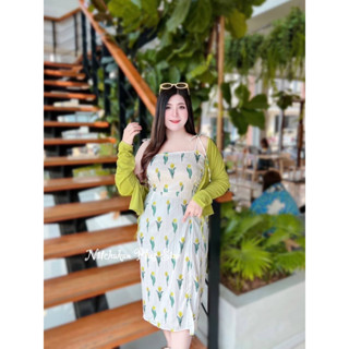 🔥Plussize🔥เดรสคนอ้วน🔥L 40-50   XL 50-58