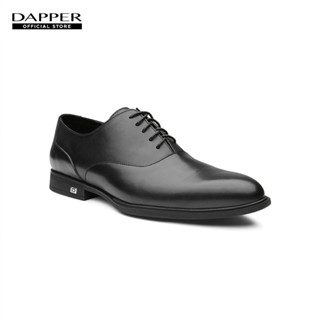 DAPPER รองเท้าหนังทำงาน แบบผูกเชือก Classic Oxford Dress Shoes สีดำ (HBKB1/633OX4)