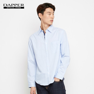 DAPPER เสื้อเชิ้ตแขนยาว ลายทาง Stripe ทรง Regular Fit สีฟ้า (BCLD1/945TE)