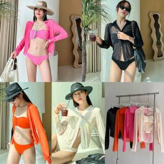 New arrival 💓🏝️✨✨(400฿ฟรีส่ง) ปลุกความแซ่บแบบตัวแม่ตัวมัม!!!🔥 กับ ชุดเซต3ชิ้น เสื้อเชิ้ตตาข่ายซีทรู กับ บิกินี่ vibe