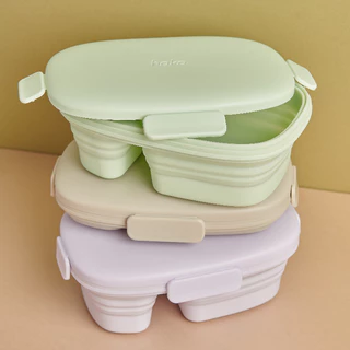 hako kubkao collapsible bowl กล่องข้าวพับได้2ช่อง