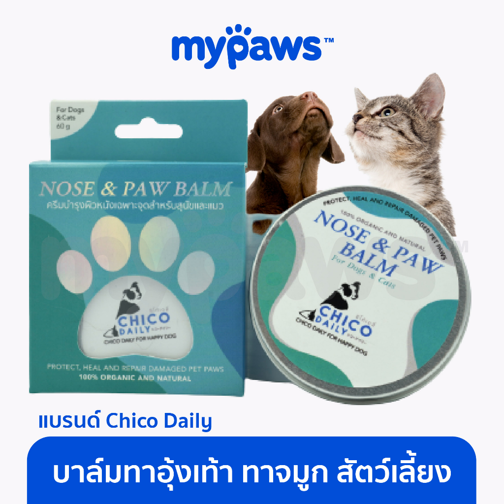 [ MYP18NV]My Paws บาล์มทาอุ้งเท้า ทาจมูก บาล์มบำรุงข้อศอกสัตว์เลี้ยง แบรนด์ Chico Daily