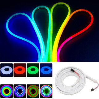 LED Neon flex 2835 12V ขนาด6*12มม วิ่งได้7สี ไฟเส้นนีออนเฟล็ก 5เมตร​ครับ