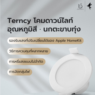 Terncy โคมดาวน์ไลท์อุณหภูมิสี·นกตะขาบทุ่ง Dimmable led สามารถหรี่แสง/ควบคุมโทนสี รองรับระบบ HomeKit / Zigbee 3.0