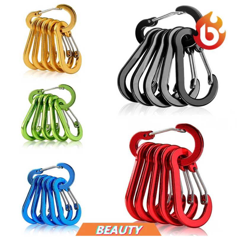 พวงกุญแจ No. 5 S-type spring buckle อะลูมินัมอัลลอย carabiner คาราไบเนอร์รูปท