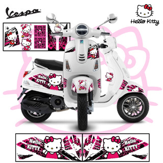 สติกเกอร์สำหรับ Vespa LX 125 i-Get ลายคิดตี้ สำหรับรถสีขาว รถสีอื่นกรุณาสอบถามก่อนสั่งซื้อ