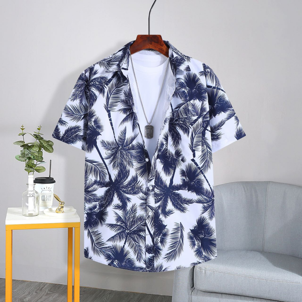 2026 เสื้อลายใหม่ล่าสุด เสื้อสงกรานต์ ลายทะเลผ้าแห้งเร็ว  มีกระเป๋า 106#