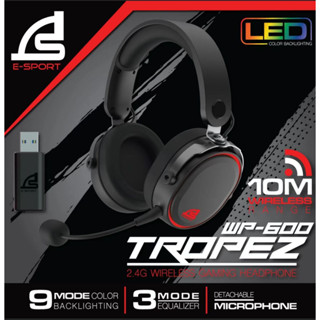 SIGNO E-Sport รุ่น WP-600 2.4G Wireless Gaming Headphone หูฟังเกมมิ่งไร้สาย(รับประกัน2ปี)