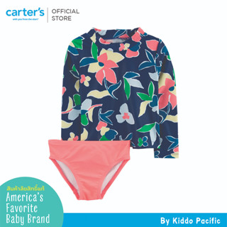 CARTERS  SET SWIM NAVY FLORAL  คาร์เตอร์ชุดว่ายน้ำแขนยาวเด็กผู้หญิง ลายดอกไม้  เซท 2 ชิ้น L10