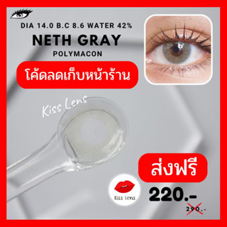 Glitzlens Neth gray DIA 14.0 คอนแทคเลนส์ ขนาดเล็กพอดีตา สีเทาอมทอง น้วสวย