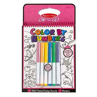 [12แผ่น+เมจิก6สี] รุ่น 5377  Melissa &amp; Doug Color-by-Number - Pink  ระบายสีตามตัวเลข อย่างดี ทนทาน ปลอดภัย non-toxic รีวิวดีใน พกพาสะดวก ของเล่น มาลิซ่า