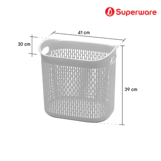 Srithai Superware ตะกร้าอเนกประสงค์รูปไข่แบบสูง ตะกร้าพลาสติกทรงรีแบบสูง ตะกร้าใส่ของ/ใส่ผ้า/อุปกรณ์อื่นๆ รุ่น M-54