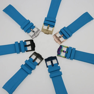 Light blue Curved end Rubber strap for Skx and Srpd5 sports 22mm. From Jack Hypoxia