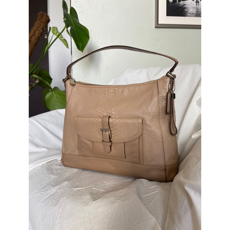 กระเป๋าCoach หนังแท้สภาพดี  Vintage COACH Authentic Genuine Leather Bag มือสอง