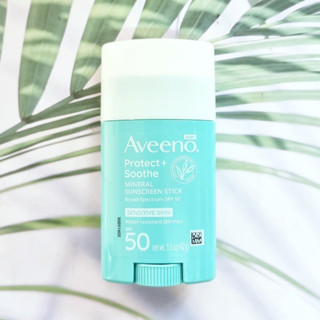 (Aveeno®) Protect + Soothe Mineral Sunscreen Stick for Sensitive Skin, SPF 50, 42g อาวีโน่ ครีมกันแดด แบบสติ๊ก สำหรับผิว