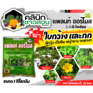 🥬 แพลนท์ ออร์โมส (2,4-ดี โซเดียม95%) บรรจุ 1กิโลกรัม กำจัดหญ้าใบกว้าง และกกต่างๆ