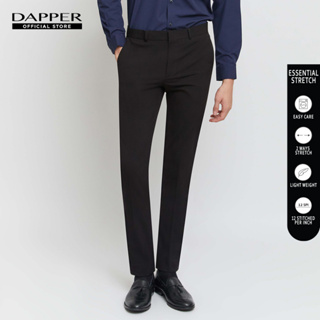 ราคาDAPPER กางเกงทำงาน ทรง Skinny-Fit เนื้อผ้ายืด Polyester สีดำ (TB8B1/574SP4)